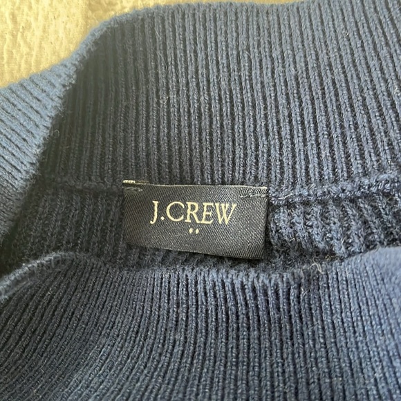 J.Crew Navy Blue Stripe Knit Poncho | One Size - Picture 6 of 7